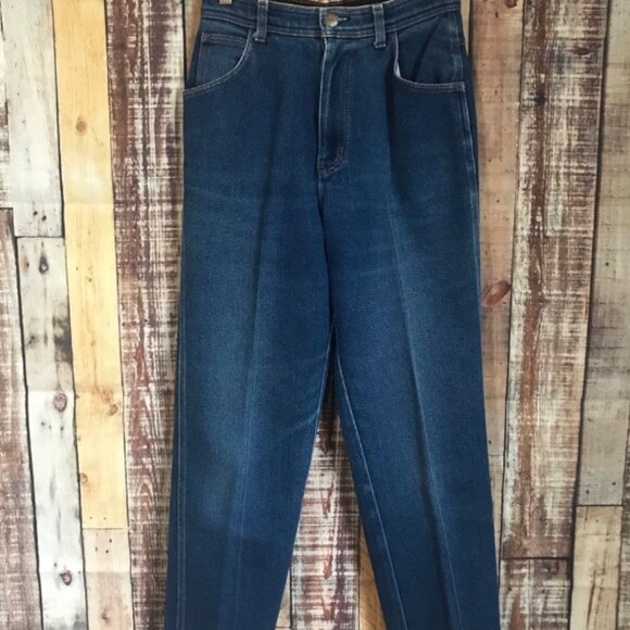 70's Taylor Togs Dark Denim Jeans With Embroidered Duck Size 27 x 27 - Picture 3 of 6